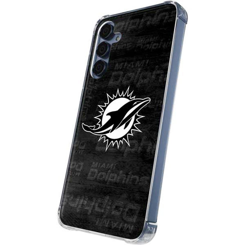 NFL Miami Dolphins Black & White Galaxy A35 5G Clear Case