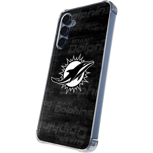 NFL Miami Dolphins Black & White Galaxy A55 5G Clear Case