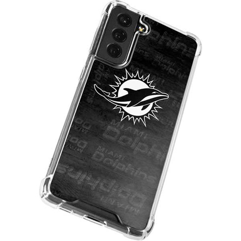 NFL Miami Dolphins Black & White Galaxy S22 Clear Case