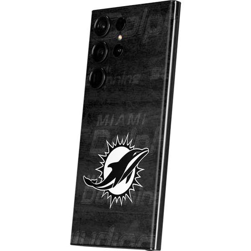 NFL Miami Dolphins Black & White Galaxy Skins