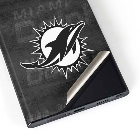 NFL Miami Dolphins Black & White Galaxy Skins