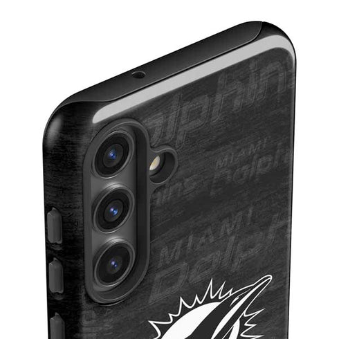 NFL Miami Dolphins Black & White Galaxy S25 Impact Case
