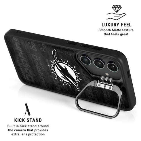 NFL Miami Dolphins Black & White Galaxy S25 Ultra Kickstand Case