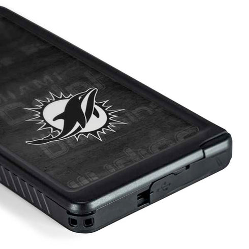 NFL Miami Dolphins Black & White Galaxy S24 Ultra Waterproof Case