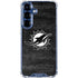 NFL Miami Dolphins Black & White Galaxy S25 Plus Clear Case