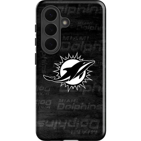 NFL Miami Dolphins Black & White Galaxy S26 Impact Case