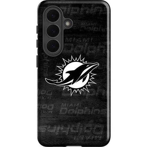 NFL Miami Dolphins Black & White Galaxy S26 Plus Impact Case