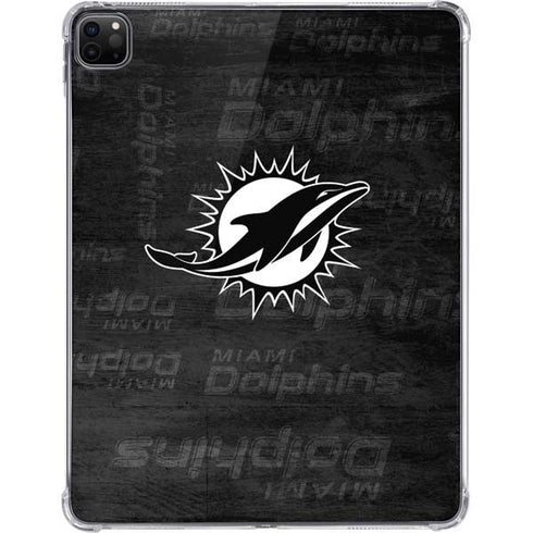 NFL Miami Dolphins Black & White iPad Pro 11in (2024) Clear Case