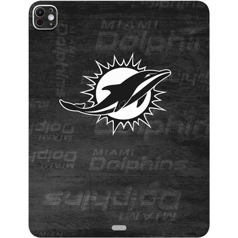 NFL Miami Dolphins Black & White iPad Pro 13in M4 (2024) Skin