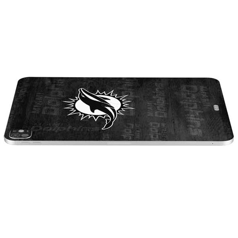 NFL Miami Dolphins Black & White iPad Pro 13in M4 (2024) Skin