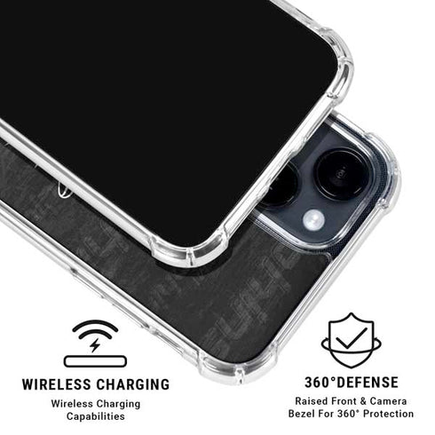 NFL Miami Dolphins Black & White iPhone 15 Clear Case