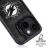 NFL Miami Dolphins Black & White iPhone 15 Kickstand Case