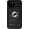 NFL Miami Dolphins Black & White iPhone 15 Plus Waterproof Case