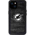 NFL Miami Dolphins Black & White iPhone 15 Plus Waterproof Case