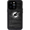 NFL Miami Dolphins Black & White iPhone 15 Pro Waterproof Case