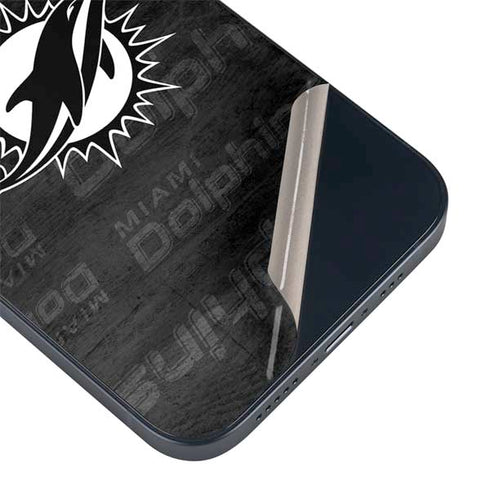 NFL Miami Dolphins Black & White iPhone 15 Skin