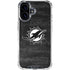 NFL Miami Dolphins Black & White iPhone 16 Plus Clear Case
