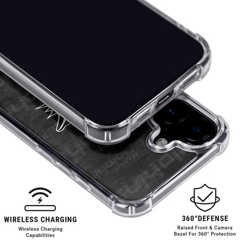 NFL Miami Dolphins Black & White iPhone 16 Plus MagSafe Case
