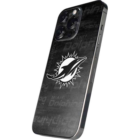 NFL Miami Dolphins Black & White iPhone 16 Pro Max Skin