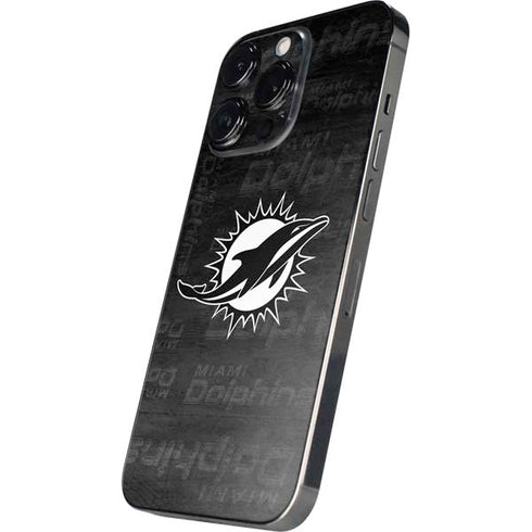 NFL Miami Dolphins Black & White iPhone 16 Pro Skin