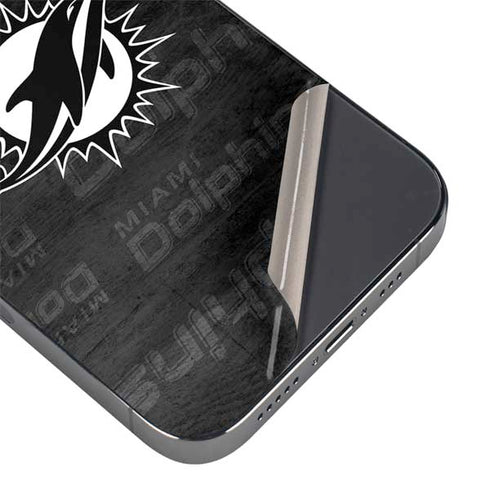 NFL Miami Dolphins Black & White iPhone 16 Pro Skin
