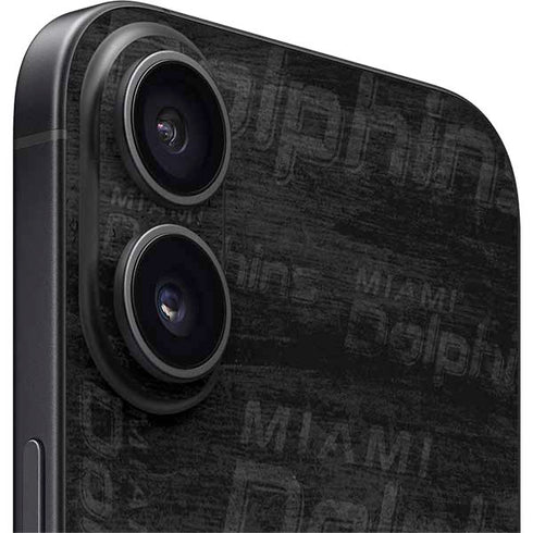 NFL Miami Dolphins Black & White iPhone 16 Skin