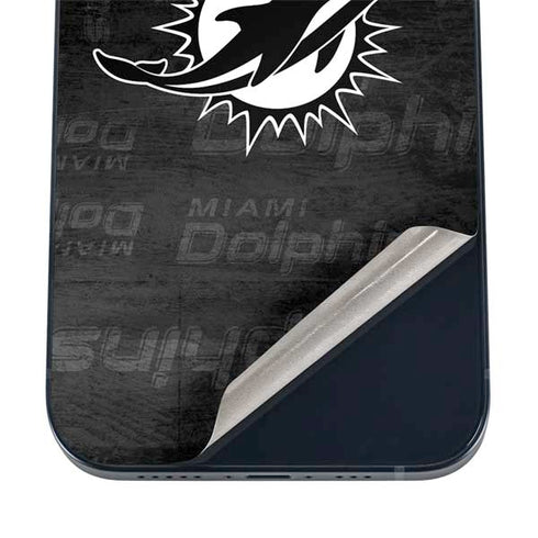 NFL Miami Dolphins Black & White iPhone 16 Skin