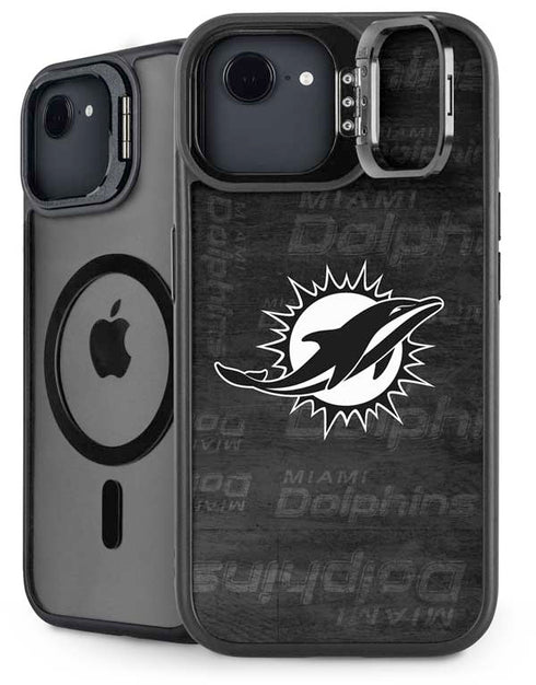 NFL Miami Dolphins Black & White iPhone 16e Kickstand Case