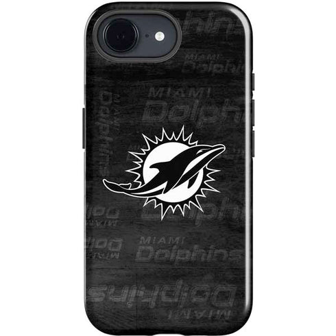 NFL Miami Dolphins Black & White iPhone 16e Impact Case