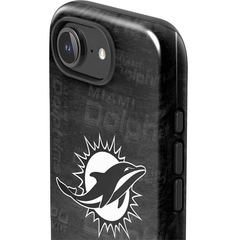 NFL Miami Dolphins Black & White iPhone 16e Impact Case