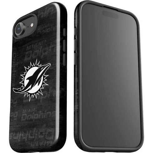 NFL Miami Dolphins Black & White iPhone 16e Impact Case