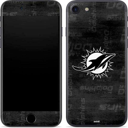 NFL Miami Dolphins Black & White iPhone 8 Skin