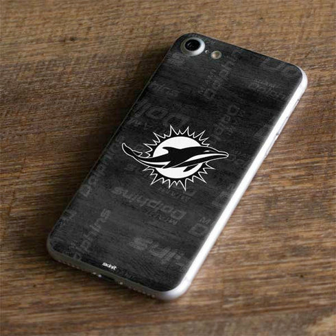 NFL Miami Dolphins Black & White iPhone 8 Skin