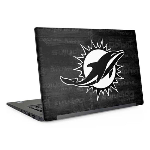 NFL Miami Dolphins Black & White Dell Latitude Skin