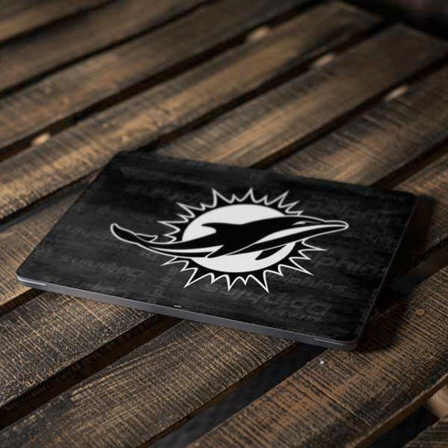 NFL Miami Dolphins Black & White Apple MacBook Air Skin