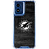 NFL Miami Dolphins Black & White Moto G Play 4G (2024) Clear Case