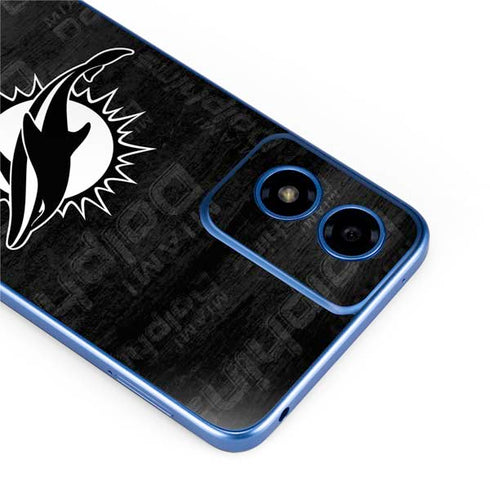 NFL Miami Dolphins Black & White Moto G Play 4G (2024) Skin