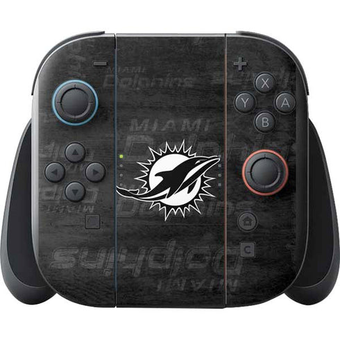 NFL Miami Dolphins Black & White Nintendo Switch 2 (2025) with Joy-Con Skin