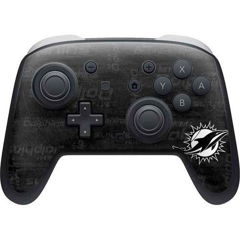 NFL Miami Dolphins Black & White Nintendo Switch 2 (2025) Pro Controller Skin