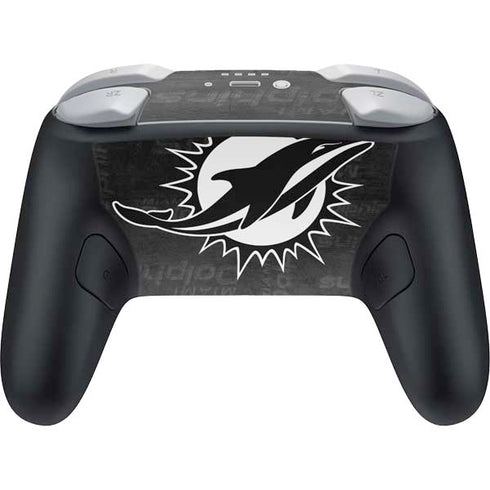 NFL Miami Dolphins Black & White Nintendo Switch 2 (2025) Pro Controller Skin