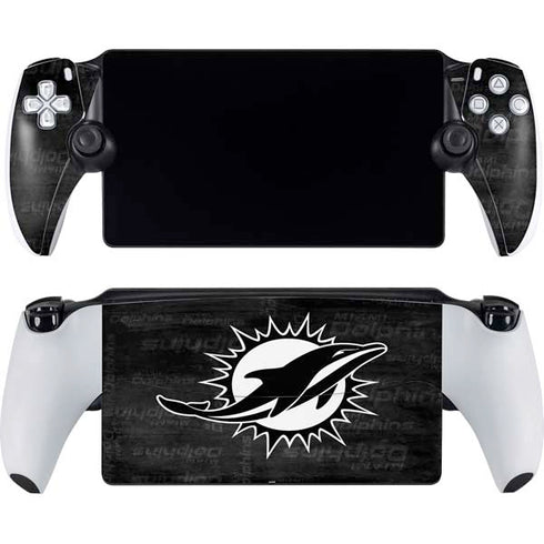 NFL Miami Dolphins Black & White PlayStation Portal Remote Player Skin