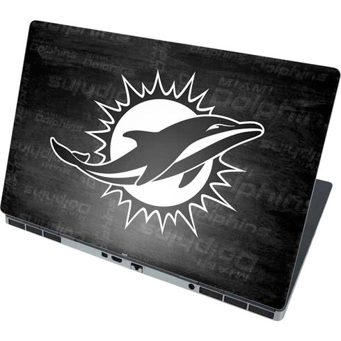 NFL Miami Dolphins Black & White Dell Precision Skin