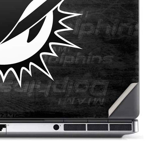 NFL Miami Dolphins Black & White Dell Precision Skin