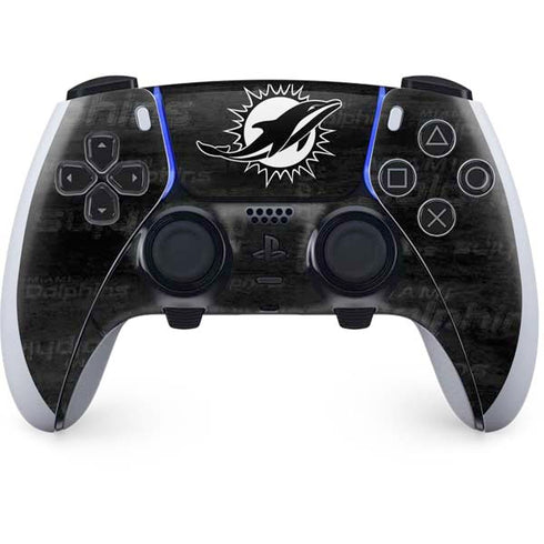 NFL Miami Dolphins Black & White PlayStation PS5 Skins