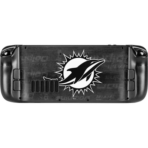 NFL Miami Dolphins Black & White Steam Deck Handheld Gaming Computer OLED Skin