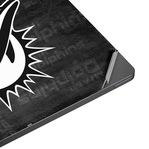 NFL Miami Dolphins Black & White Surface Laptop 7 13.8in Skin
