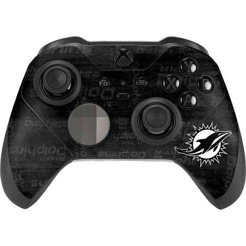 NFL Miami Dolphins Black & White Xbox Elite Wireless Controller Series 2 Skin