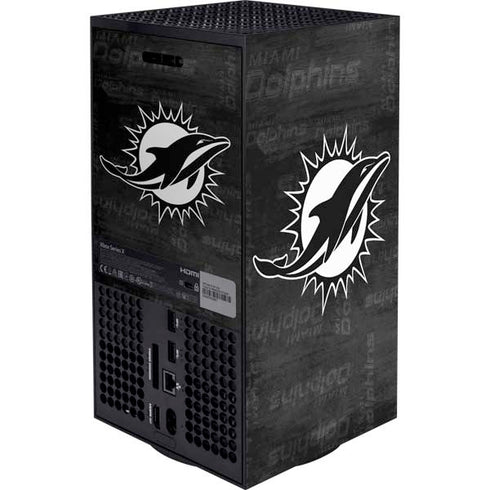 NFL Miami Dolphins Black & White XBox Series X Digital Edition Bundle Skin