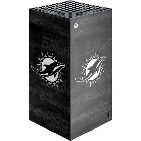 NFL Miami Dolphins Black & White XBox Series X Digital Edition Console Skin