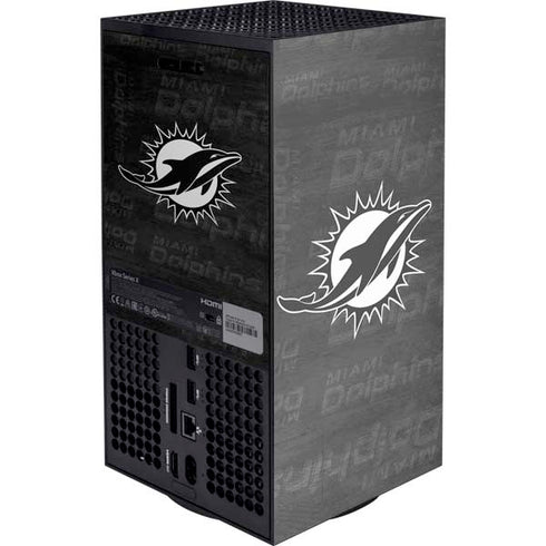 NFL Miami Dolphins Black & White XBox Series X Digital Edition Console Skin